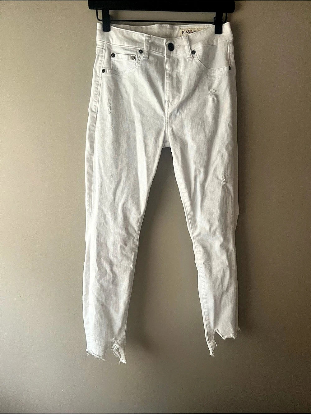 Pistola Women's Skinny Jeans in White Waist 27